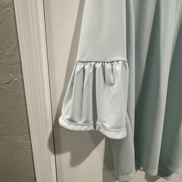 Pale Aqua Jersey Knit Top - Picture 2 of 2